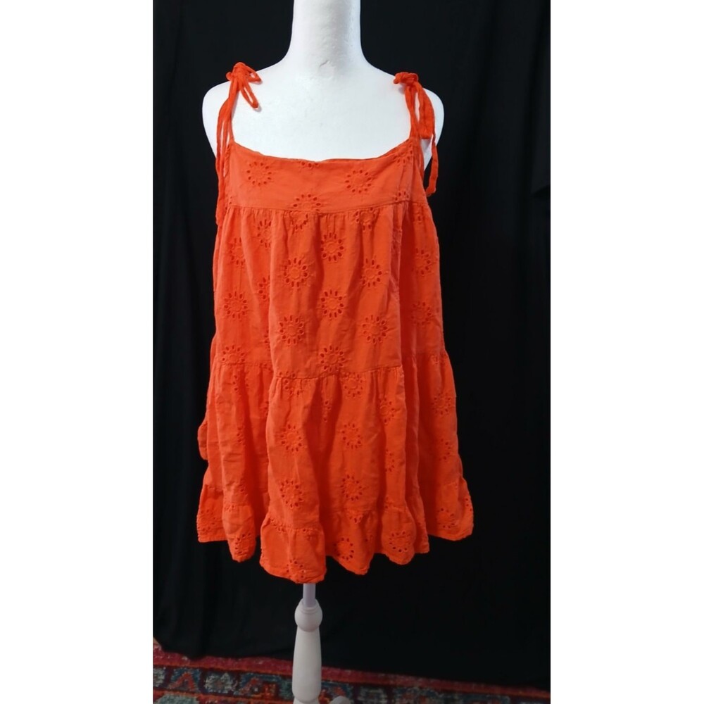 ChicSoul Orange Boho Hippie Style Skinny Strap  Top 100% Cotton  Size 2x